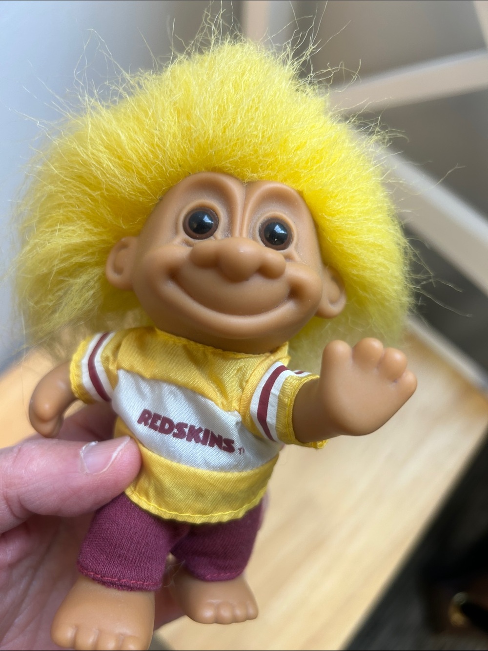Russ Berrie NFL Washington Redskins Troll Good Luck Doll Late 1980s or 1990s.